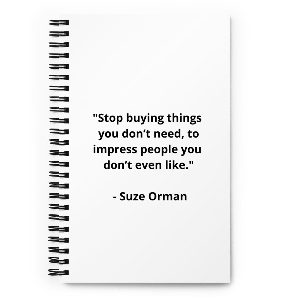 Suze Orman Spiral Notebook