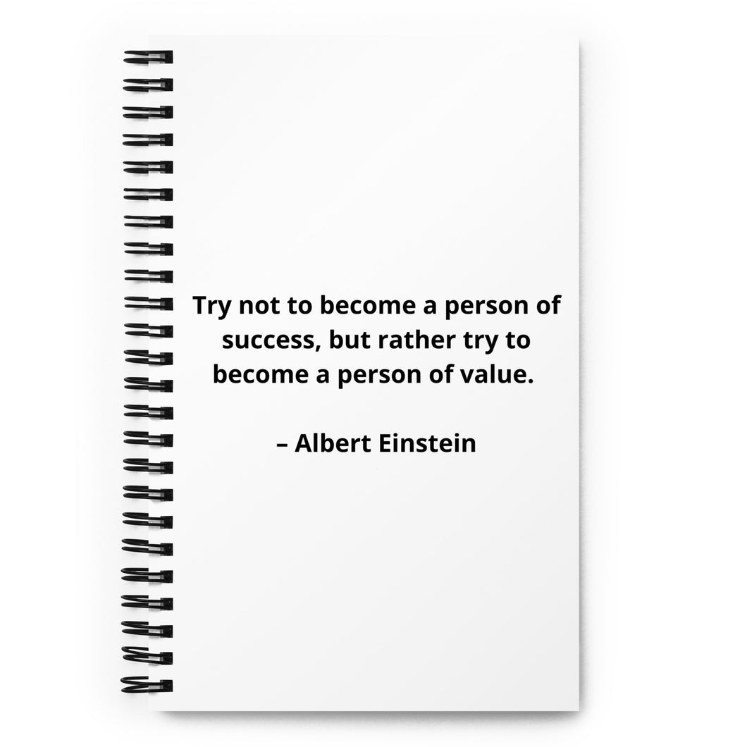 Albert Einstein Inspirational Spiral Notebook