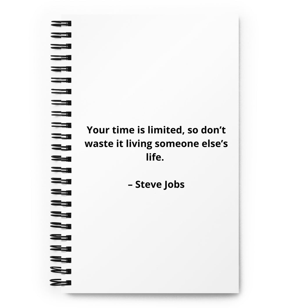 Steve Jobs Inspirational Spiral Notebook