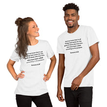 Load image into Gallery viewer, Bible Verses Romans 8:28 Unisex T-shirt
