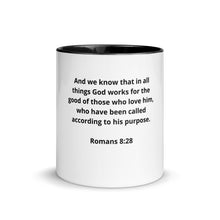 Load image into Gallery viewer, Spiritual Bible Verses Romans 8:28 Mug
